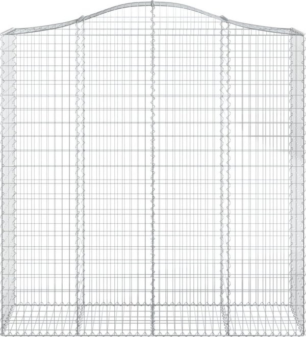 vidaXL Kosze gabionowe, 4 τεμ, 200x50x200/220 εκ, γαλβανισμένο σίδερο