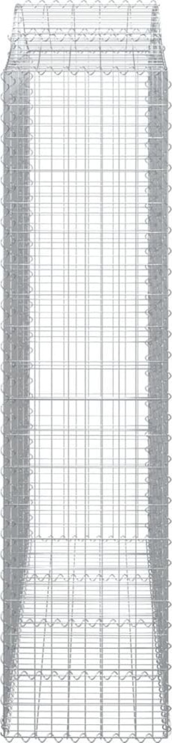 vidaXL Kosze gabionowe, 4 τεμ, 200x50x200/220 εκ, γαλβανισμένο σίδερο