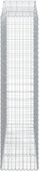 vidaXL Kosze gabionowe, 4 τεμ, 200x50x200/220 εκ, γαλβανισμένο σίδερο