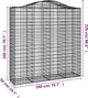 vidaXL Kosze gabionowe, 4 τεμ, 200x50x200/220 εκ, γαλβανισμένο σίδερο
