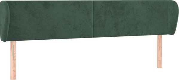 vidaXL Zaglowek uszak, skouroprasino, 203x23x78/88 cm, aksamitos