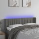 vidaXL Κεφαλάρι κρεβατιού με LED, ανοιχτό γκρι, 147x16x78/88 cm, βελούδο