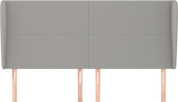 vidaXL Κεφαλάρι uszak, γκρι ανοιχτό, 183x23x118/128 εκ., ύφασμα