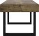 vidaXL Τραπεζάκι Καφέ, σκούρο καφέ-μαύρο, 90x45x40 cm, MDF και σίδερο