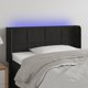 vidaXL Zaglowek do lozka z LED, czarny, 103x16x78/88 cm, aksamit