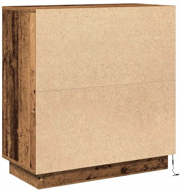 vidaXL VidaXL Komoda LED Stare drewno 71 x 34,5 x 75 cm