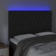 vidaXL Zaglowek do lozka z LED, czarny, 144x7x118/128 cm, aksamit