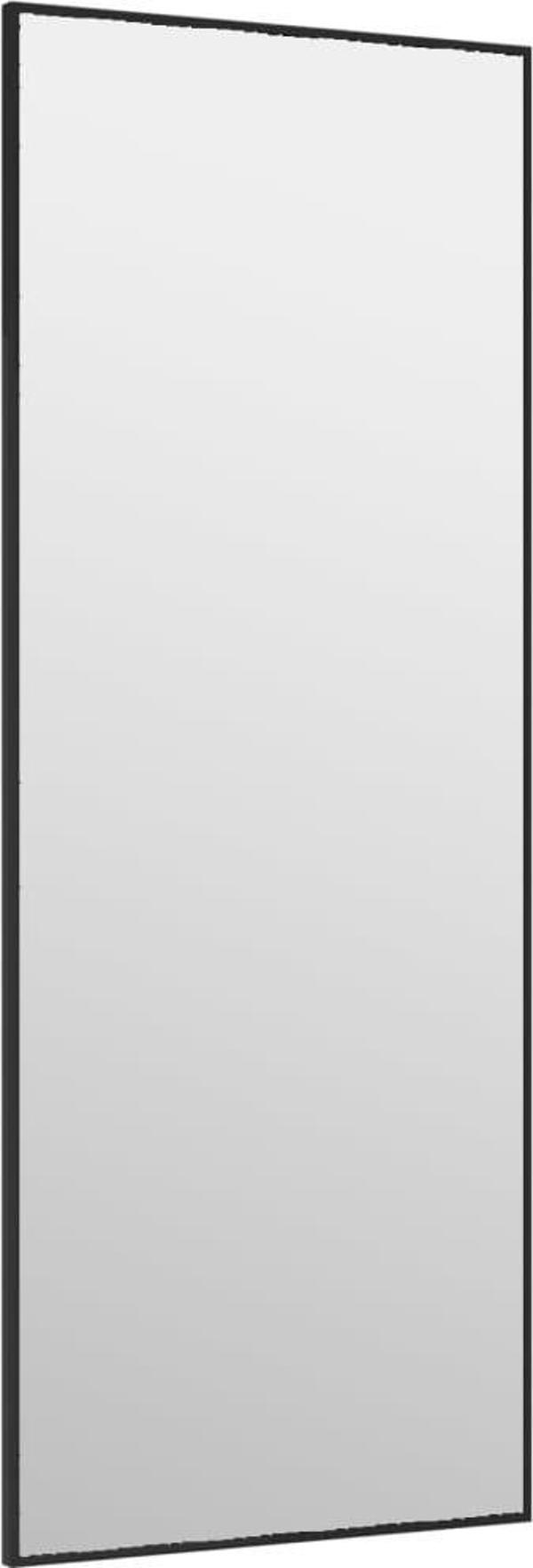 vidaXL Καθρέφτης πόρτας, μαύρος, 30x80 εκ, γυαλί και αλουμίνιο