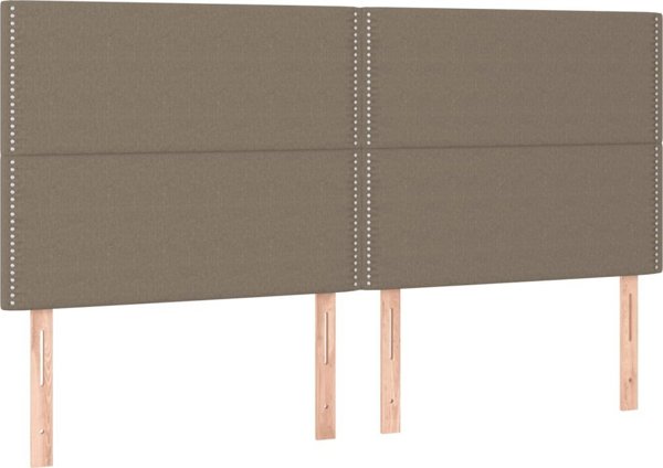 vidaXL Λοξό κρεβάτι με στρώμα, ταμπα, 180x200 cm, ύφασμα