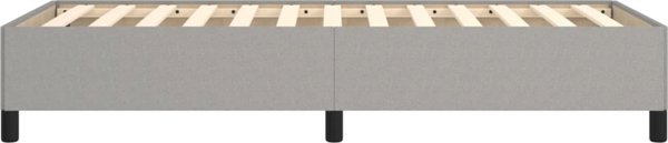 vidaXL Κορνίζα κρεβατιού, ανοιχτό γκρι, 90 x 200 cm, με υφασμάτινη επένδυση