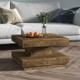vidaXL Τραπέζι καφέ σκούρο καφέ 60x60x35 εκ. MDF