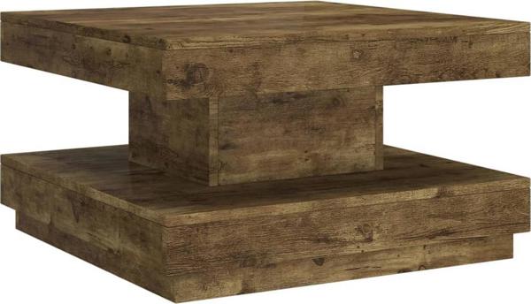 vidaXL Τραπέζι καφέ σκούρο καφέ 60x60x35 εκ. MDF