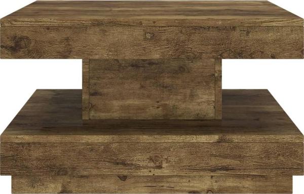 vidaXL Τραπέζι καφέ σκούρο καφέ 60x60x35 εκ. MDF