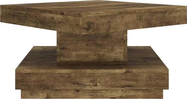 vidaXL Τραπέζι καφέ σκούρο καφέ 60x60x35 εκ. MDF
