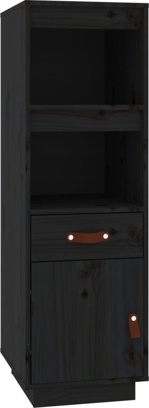 Ράφι μαύρο 34x40x108,5 cm από μασίφ πεύκο vidaXL