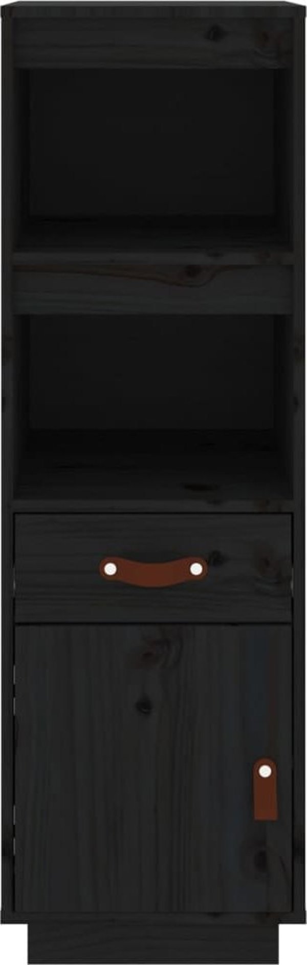 Ράφι μαύρο 34x40x108,5 cm από μασίφ πεύκο vidaXL