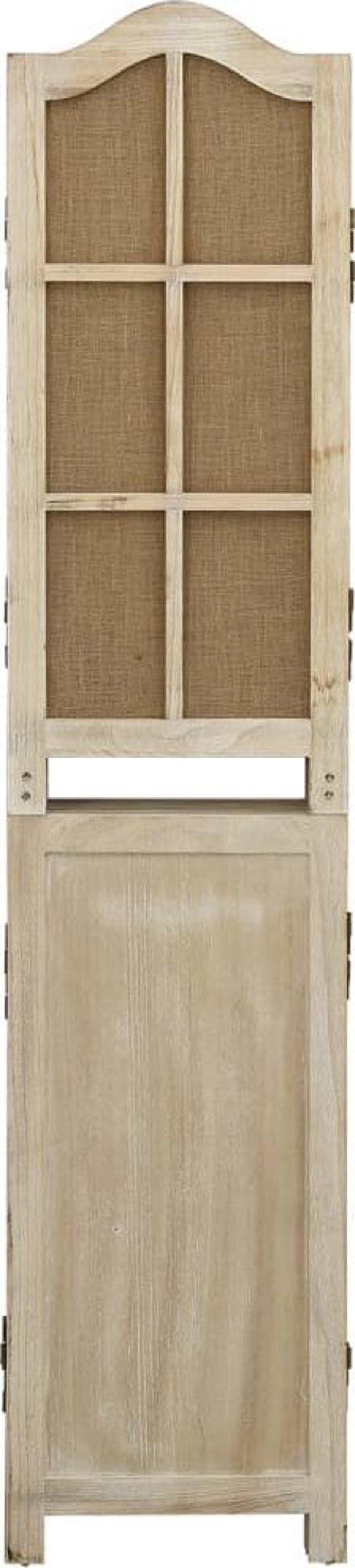 vidaXL Παραβάν 4 πάνελ, καφέ, 140x165 εκ., ύφασμα