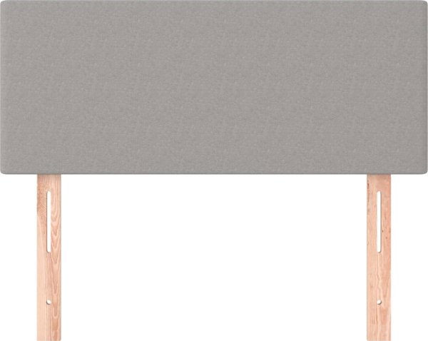 vidaXL Κεφαλάρι κρεβατιού, ανοιχτό γκρι, 100x5x78/88 εκ., ύφασμα