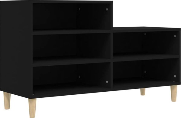 vidaXL Ντουλάπι για Παπούτσια, Μαύρο, 102x36x60 cm, συνθετικό ξύλο