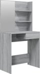 vidaXL Toaletka με καθρέφτη, γκρι δρυς Sonoma, 74,5x40x141 cm