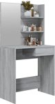 vidaXL Toaletka με καθρέφτη, γκρι δρυς Sonoma, 74,5x40x141 cm