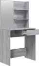 vidaXL Toaletka με καθρέφτη, γκρι δρυς Sonoma, 74,5x40x141 cm