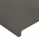 vidaXL Κεφαλάρι κρεβατιού με LED, σκούρο γκρι, 163x16x78/88 cm, βελούδο
