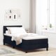 vidaXL Box Spring z materacem Czarny 90x190 cm Tkanina