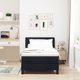 vidaXL Box Spring z materacem Czarny 90x190 cm Tkanina