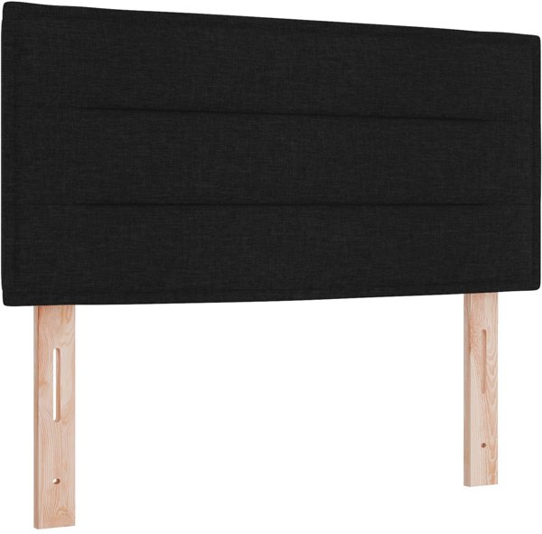 vidaXL Box Spring z materacem Czarny 90x190 cm Tkanina