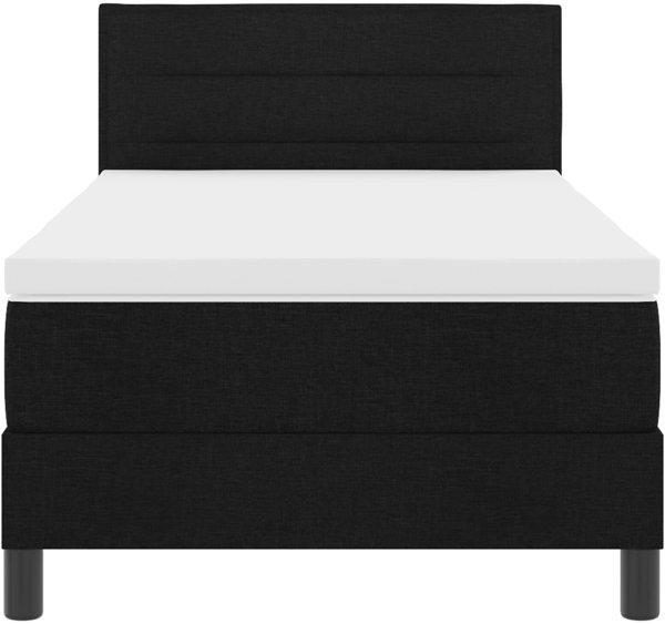 vidaXL Box Spring z materacem Czarny 90x190 cm Tkanina