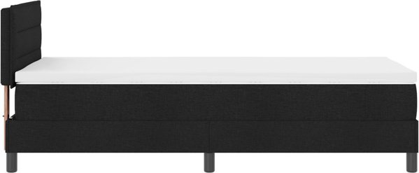 vidaXL Box Spring z materacem Czarny 90x190 cm Tkanina