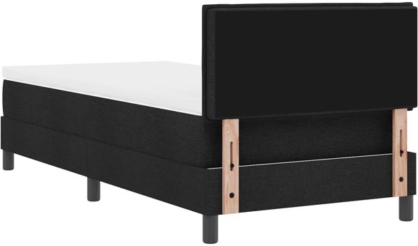 vidaXL Box Spring z materacem Czarny 90x190 cm Tkanina