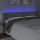 vidaXL Κεφαλάρι για κρεβάτι με LED ανοιχτό γκρι 183x16x78/88 cm, βελούδο