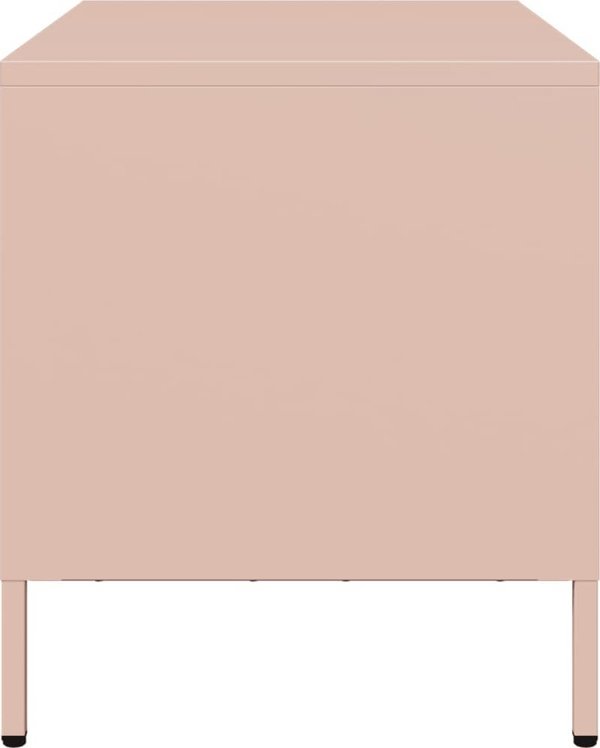 vidaXL Ροζ ντουλάπι TV 68x39x43,5 cm από ψυχρής έλασης μέταλλο