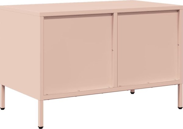 vidaXL Ροζ ντουλάπι TV 68x39x43,5 cm από ψυχρής έλασης μέταλλο