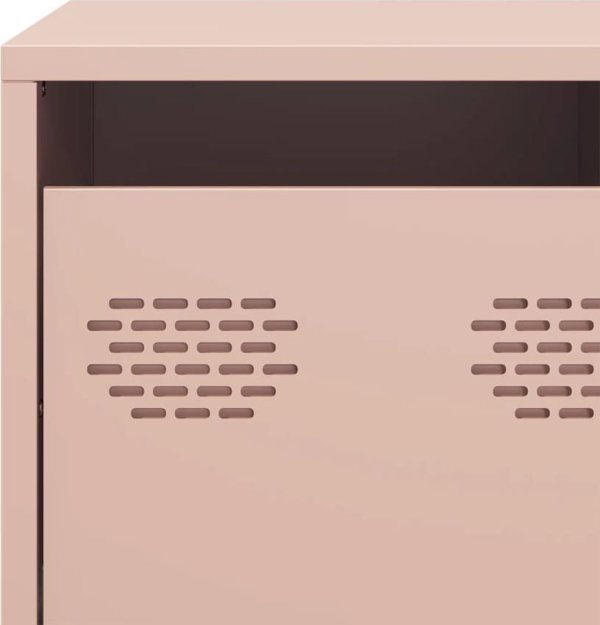 vidaXL Ροζ ντουλάπι TV 68x39x43,5 cm από ψυχρής έλασης μέταλλο