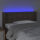 vidaXL Zaglowek do lozkou me LED, taupe, 83x16x78/88 cm, tkanina