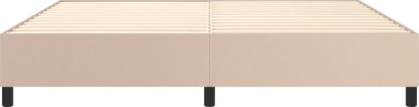 vidaXL Lozko kontynentalne cappuccino 200x200 cm z sztuczna skora