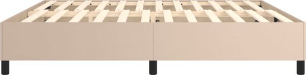 vidaXL Lozko kontynentalne cappuccino 200x200 cm z sztuczna skora