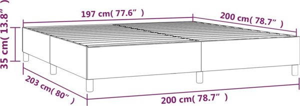 vidaXL Lozko kontynentalne cappuccino 200x200 cm z sztuczna skora
