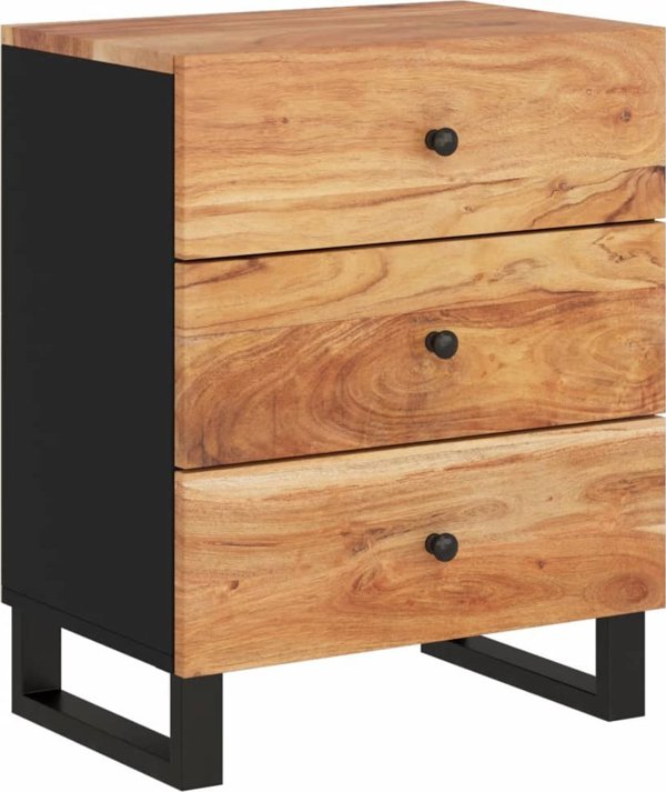 vidaXL vidaXL Szafka nocna, 50x33x62 cm, lite drewno akacjowe