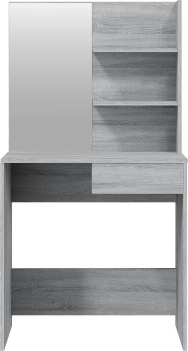 vidaXL Σετ με τουαλέτα, γκρι δρυς σονόμα, 74,5x40x141 εκ.