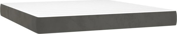 Κρεβάτι κοντινεντάλε vidaXL 180x200cm βελούδο σκούρο γκρι
