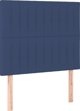 vidaXL Λουξ Κρεβάτι Με Στρώμα, Μπλε, Ύφασμα, 80x200cm