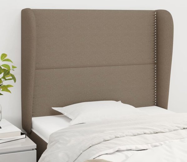 vidaXL Zaglowek uszak, taupe, 103x23x118/128 cm, tkanina