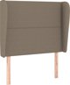 vidaXL Zaglowek uszak, taupe, 103x23x118/128 cm, tkanina