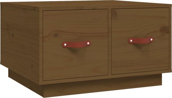 vidaXL Τραπεζάκι καφέ, μέλι καφέ, 60x53x35 εκ, μασίφ ξύλο πεύκου