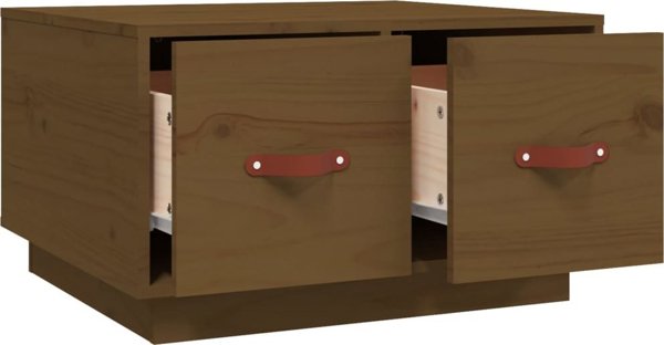 vidaXL Τραπεζάκι καφέ, μέλι καφέ, 60x53x35 εκ, μασίφ ξύλο πεύκου