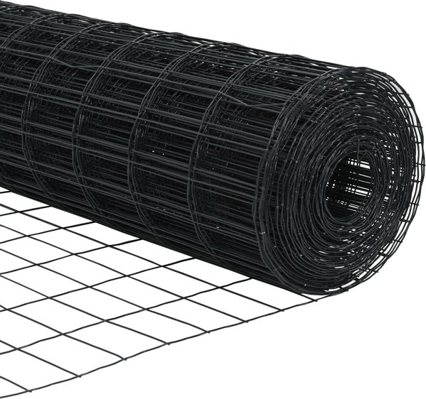 vidaXL Φράχτης Euro 1.4x10 m, 7 Κολώνες, Γαλβανισμένο Ατσάλι, Γκρι